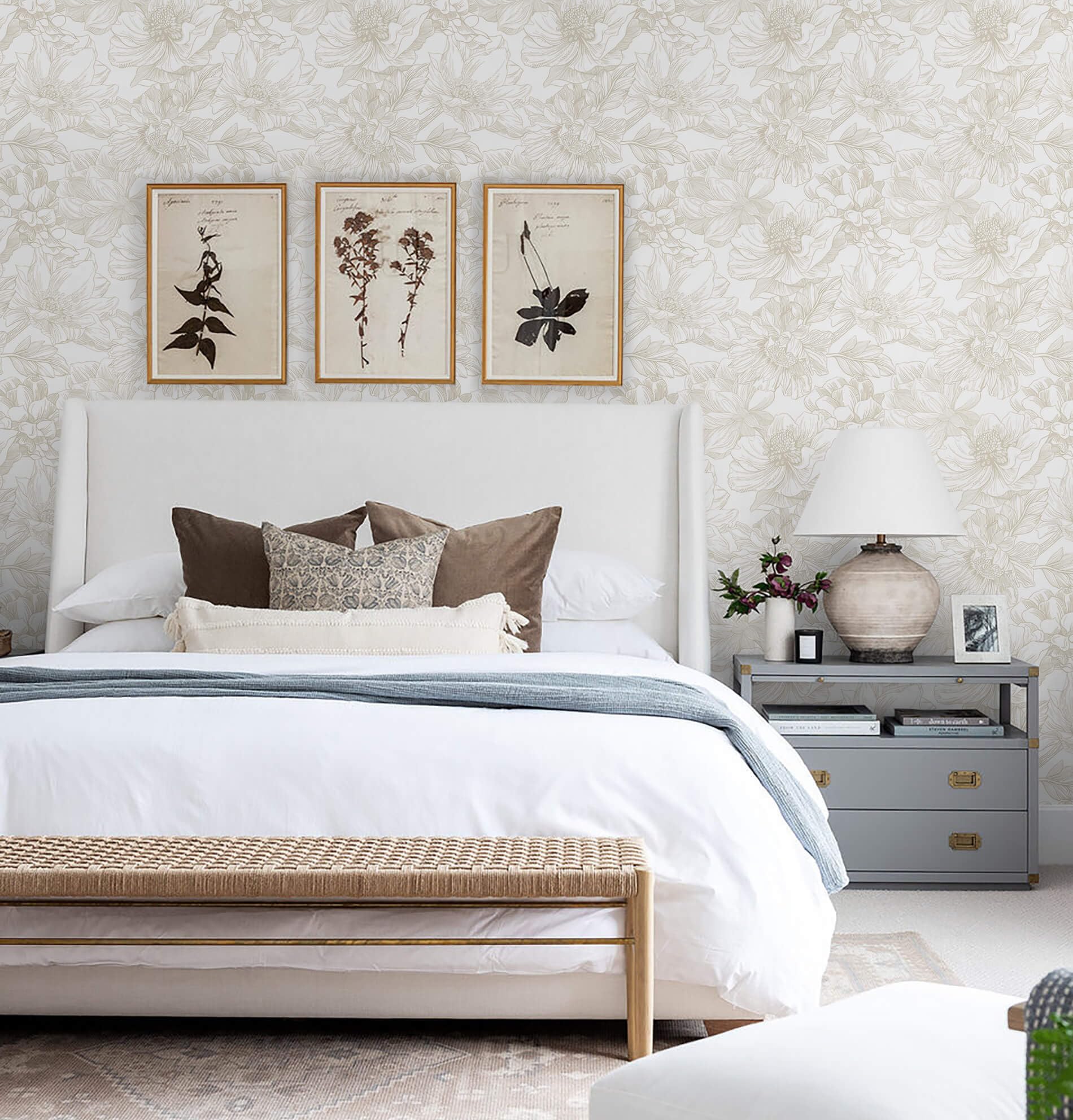 Ismoon durable vinyl wallpaper roll with tear-resistant finish