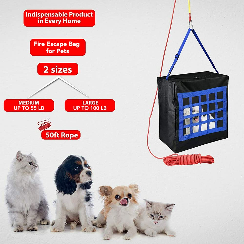 ISOP device with a pet inside demonstrates safe descent to safety