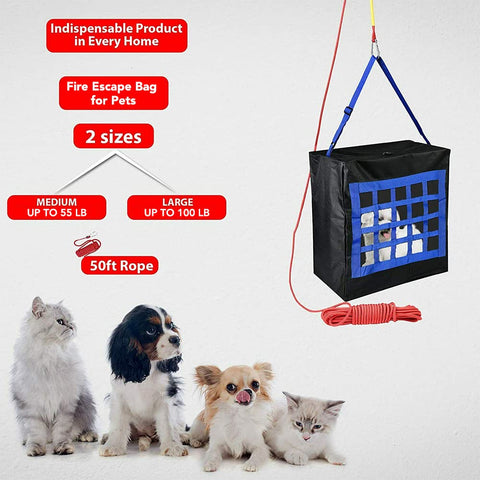 ISOP device with a pet inside demonstrates safe descent to safety