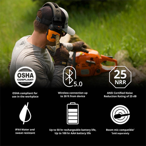 ISOtunes LINK delivers up to 50 hours of audio on a single charge.