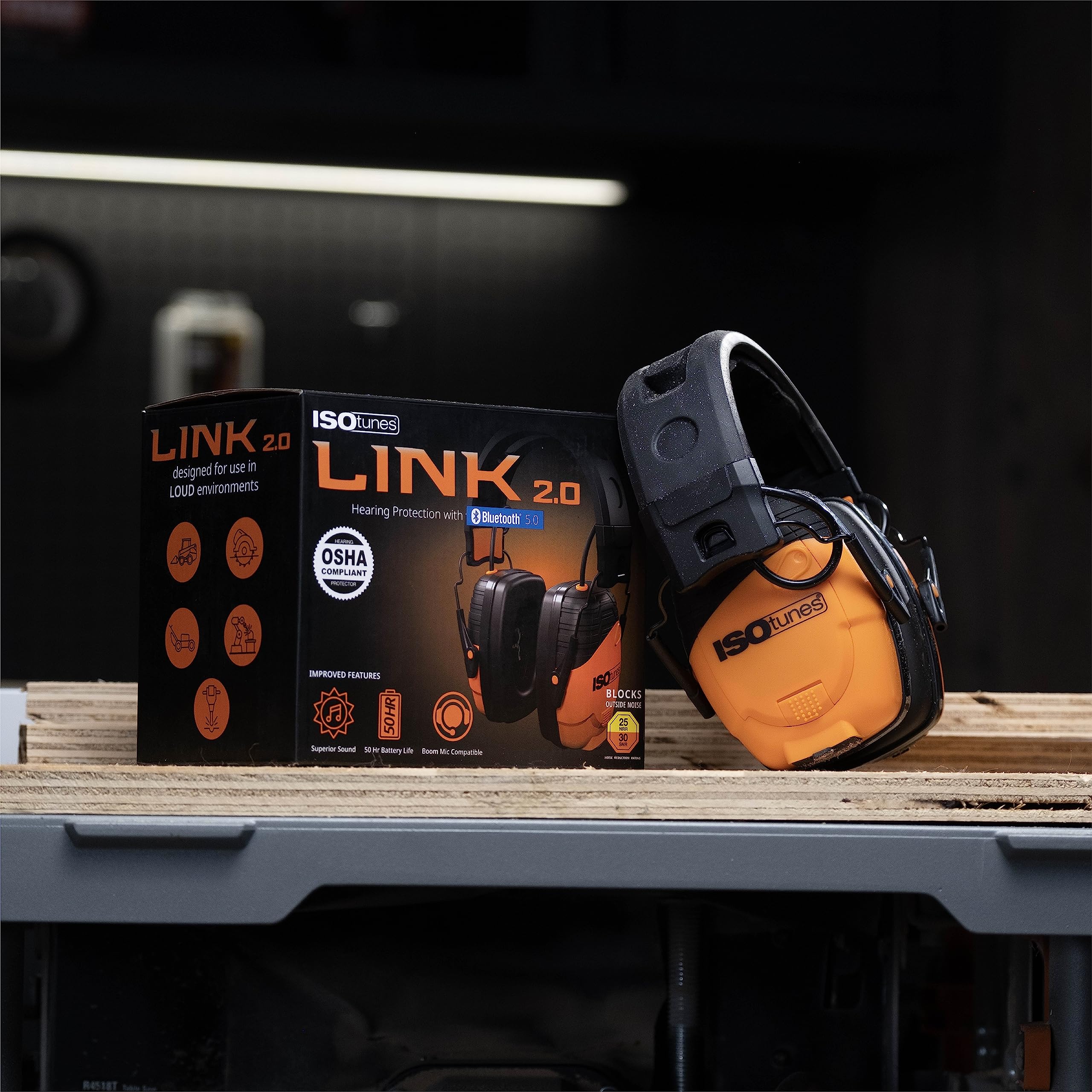 ISOtunes LINK with Bluetooth 5.0 enables wireless audio and calls.