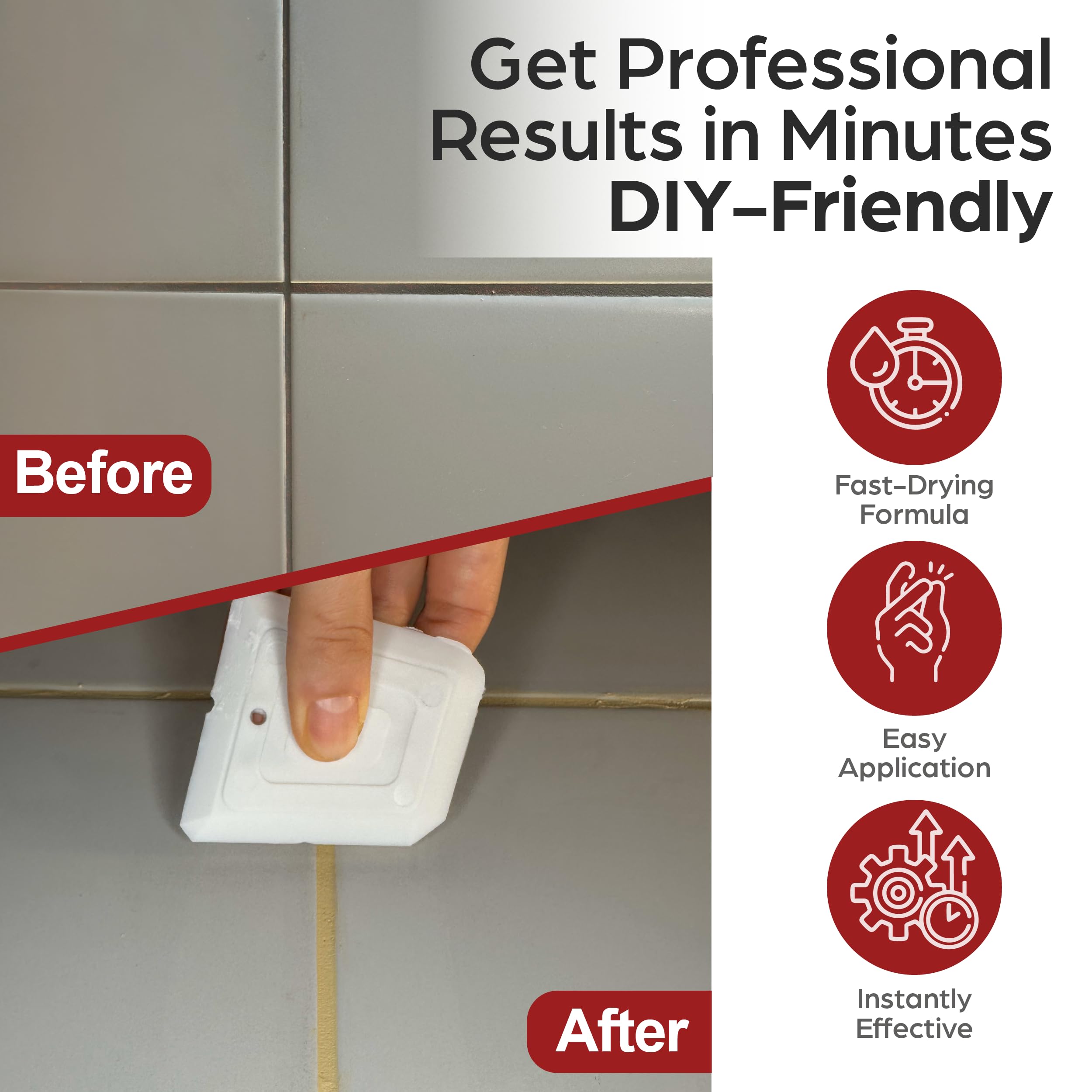 ISPAR grout sponge included for cleanup and finishing touches