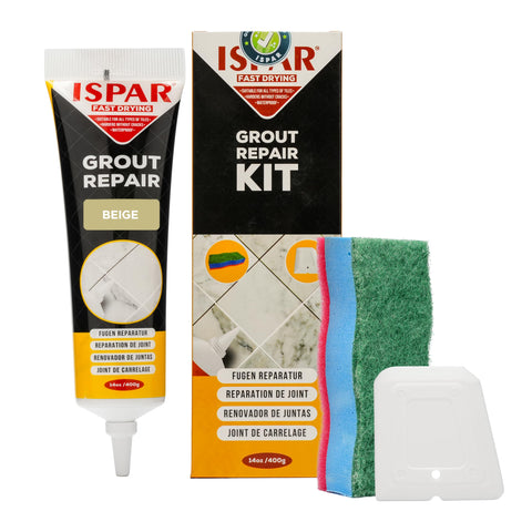 ISPAR tile grout repair kit 14oz tube shown for quick, clean grout restoration