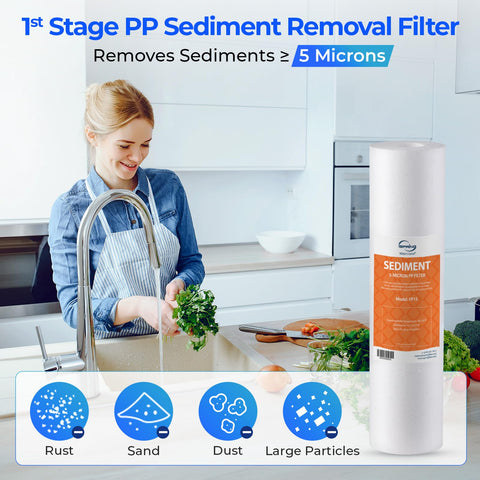 iSpring F3 carbon block filter enhances clarity and purity
