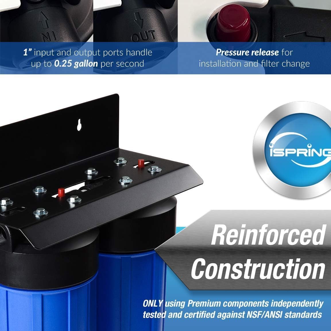 iSpring WGB21B preserves minerals in water while filtering tastes and odors.