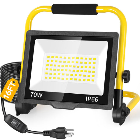 ISUERFY 8400LM LED work light front view for bright, reliable job-site illumination.