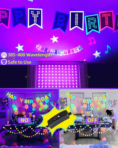 ISUERFY IP66 waterproof outdoor black light withstands rain and snow