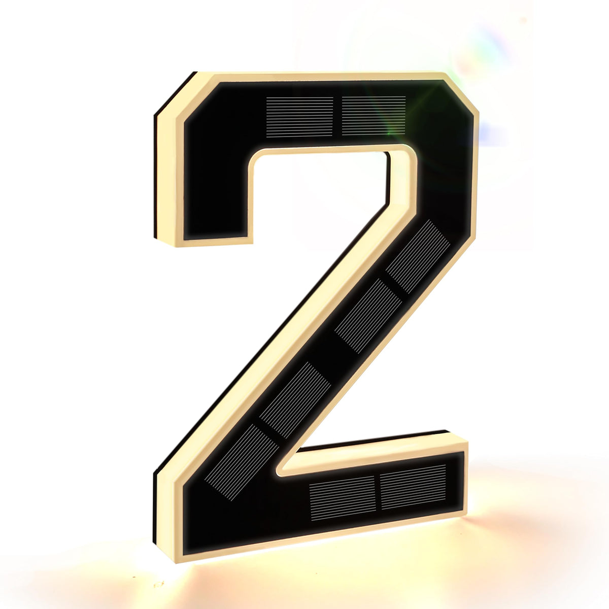 ISUNMEA 9 inch solar lighted house number front view enhances nighttime readability
