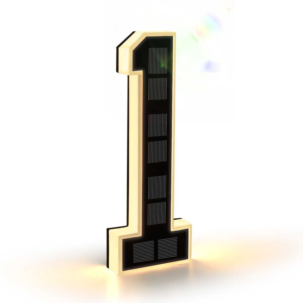 ISUNMEA 9-inch solar lighted house numbers front view brighten the exterior address.