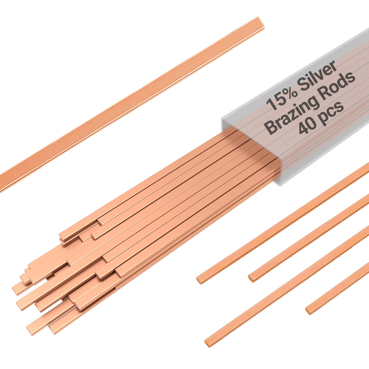 Iswanta 15% silver brazing rod pack for HVAC joints delivers strong, leak-resistant bonds.