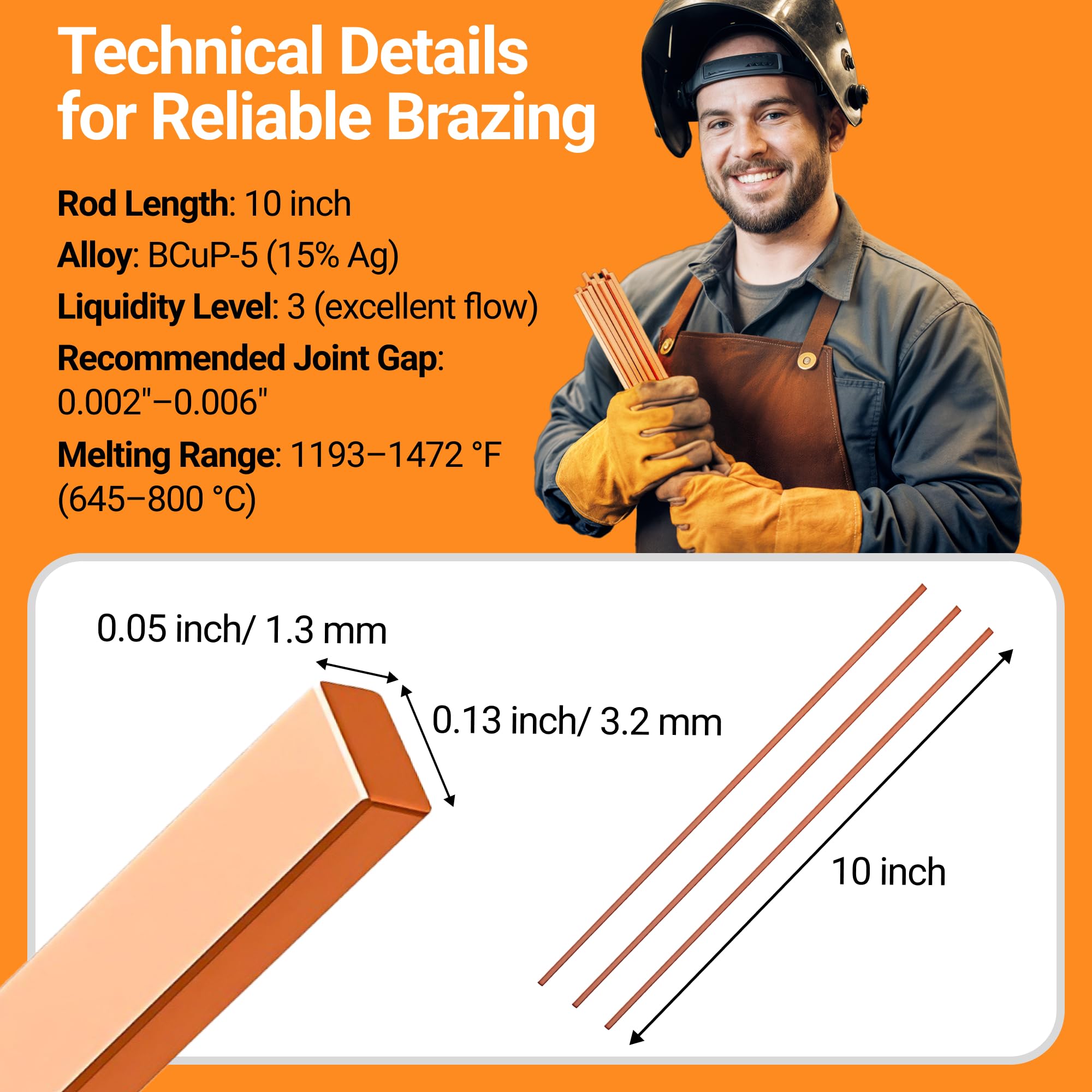 Iswanta silver brazing rod with capillary penetration for full fusion and reduced leaks