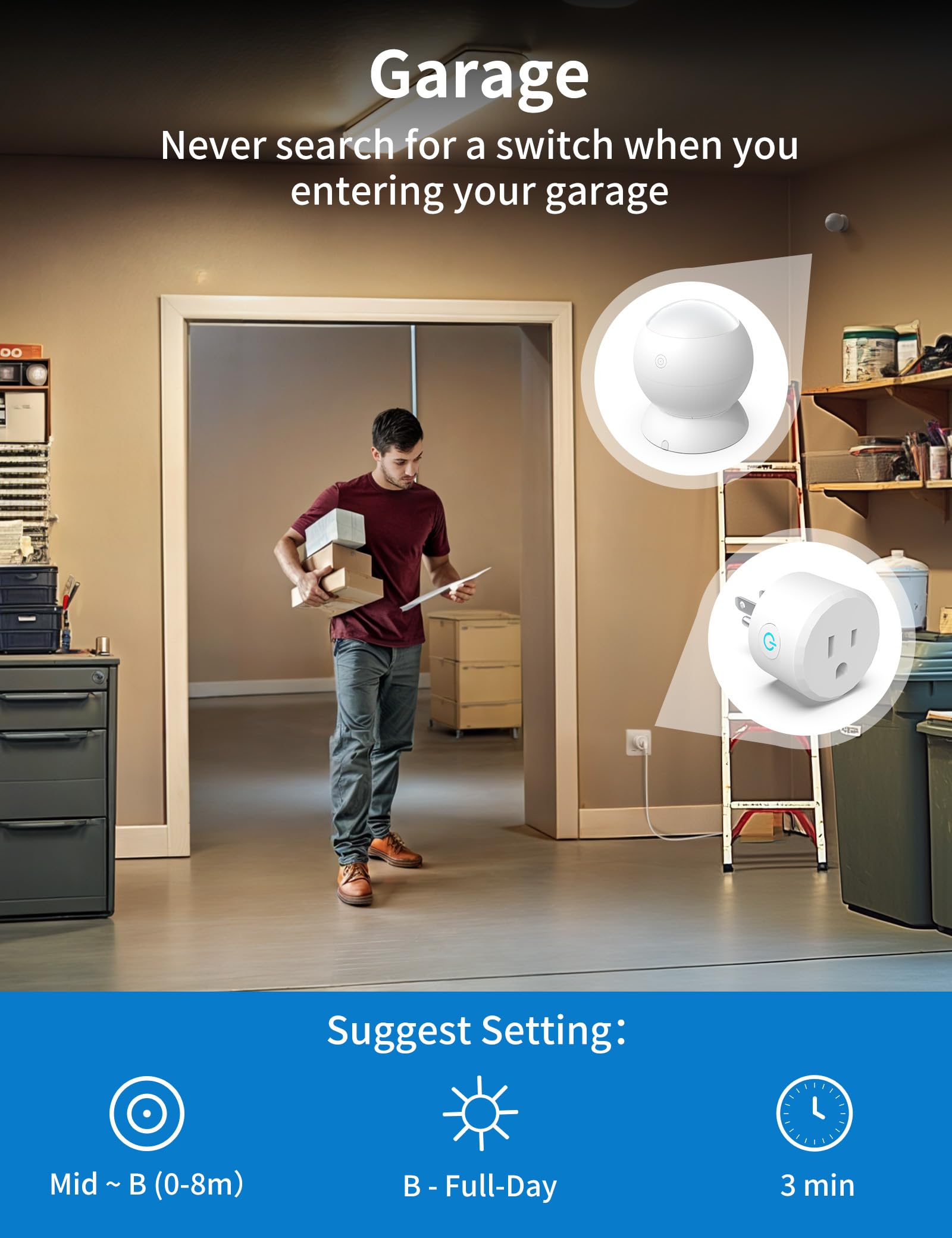 ISyncPlug tiltable motion sensor enables 360-degree mounting flexibility