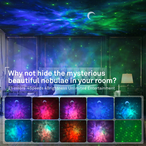 Itayak Galaxy Projector bathes the kid's room in dreamy nebula hues.