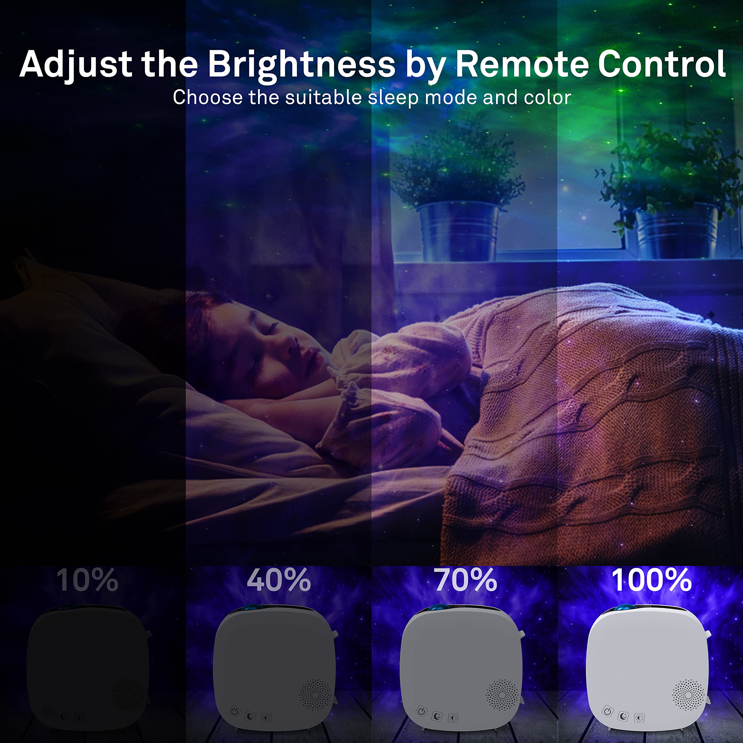 Itayak Galaxy Projector offers blue red and green color options.