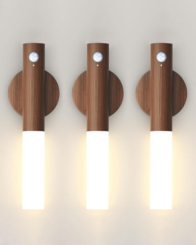 iThird battery motion sensor night light mounted on base for hands-free hallway illumination.