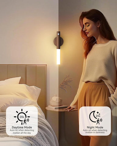 iThird battery motion sensor night light on stairs provides safe guidance.
