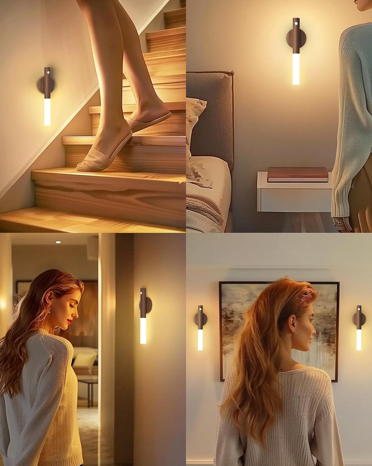 iThird battery motion sensor night light wall-mount demonstrates wireless installation flexibility.