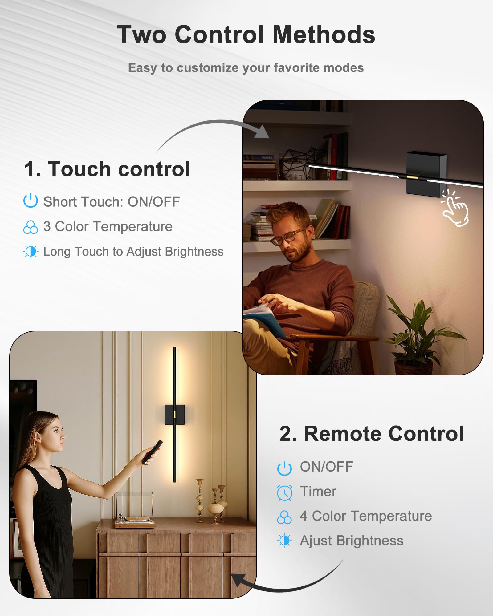 iThird bedroom ambience sconce suitable for cozy reading and soft lighting
