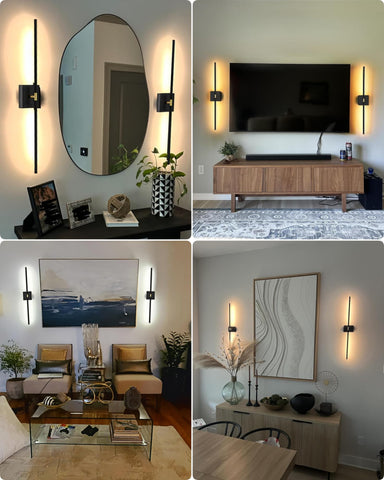 iThird battery wall sconce side view highlights slim profile ideal for hallways