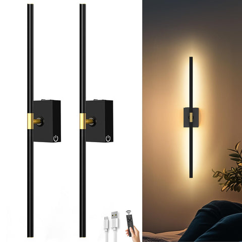 iThird battery-operated wall sconce with remote control for easy installation.