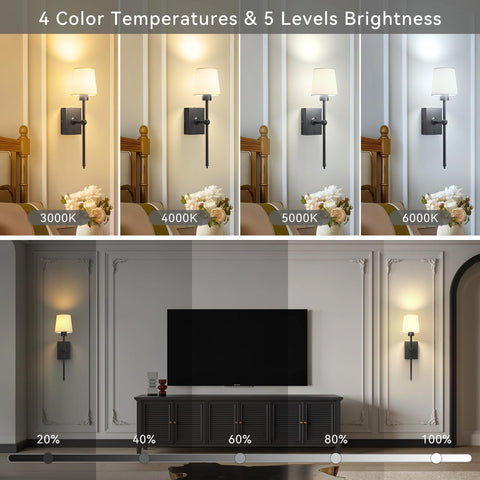 iThird detachable battery wall sconce for easy charging