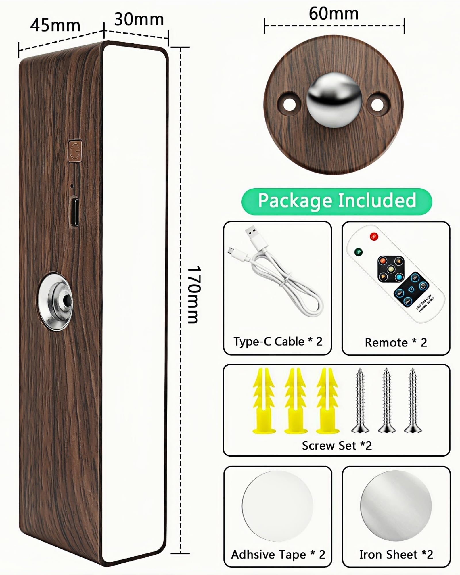 iThird memory function wall sconce preserving last lighting settings