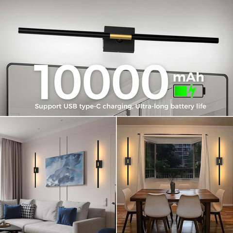 iThird wall sconce with 4 color temperatures for mood lighting.