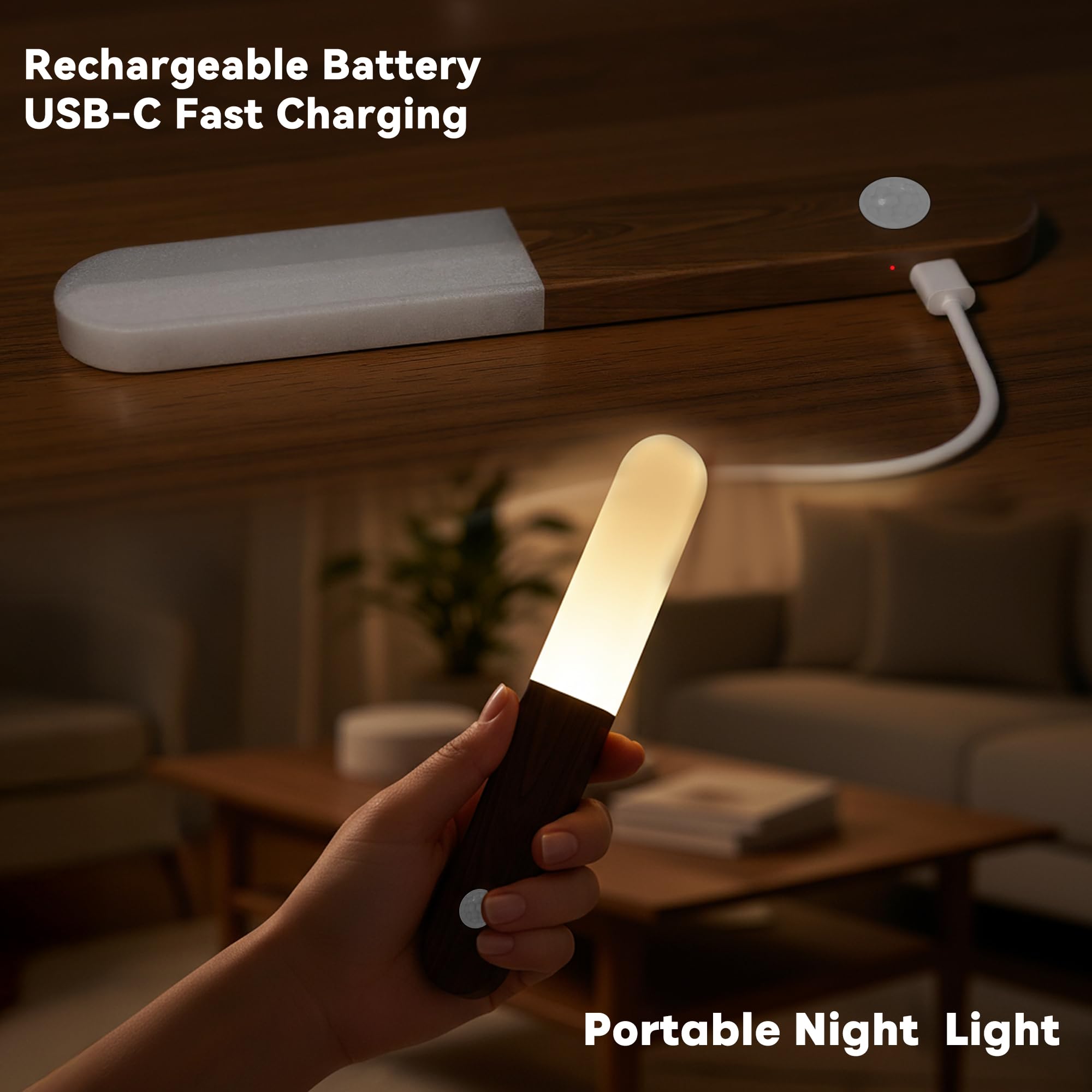 iThird magnetic back-mount wall light attaches securely to metal surfaces for flexible placement.