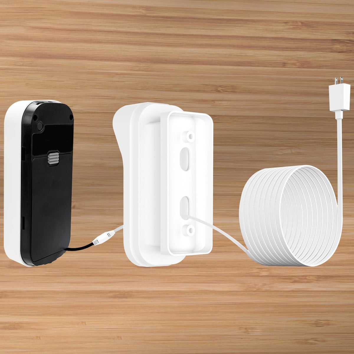 iTODOS 20ft power adapter kit secures MyQ keypad with outdoor-ready mount