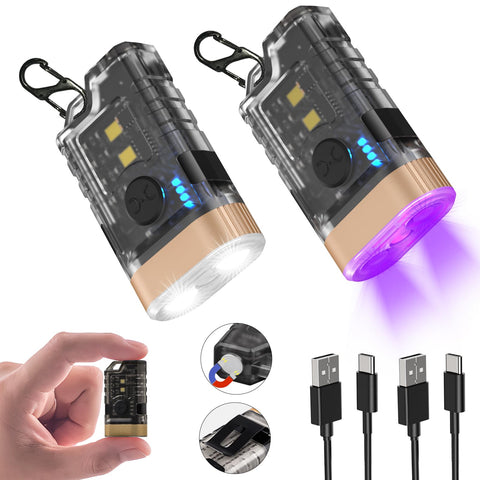 iToncs LED mini flashlight with UV 365nm beam for currency verification