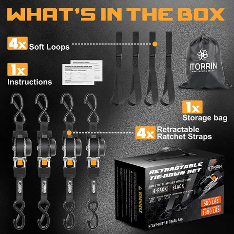 ITORRIN storage bag keeps all components organized for portability and easy access.