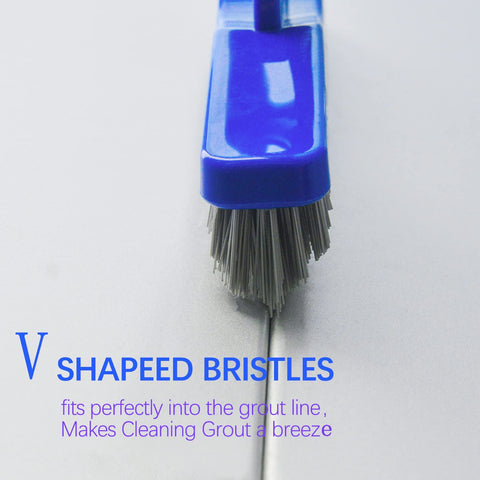 ITTAR grout brush V-shape stiff bristles scrub stubborn grout effectively