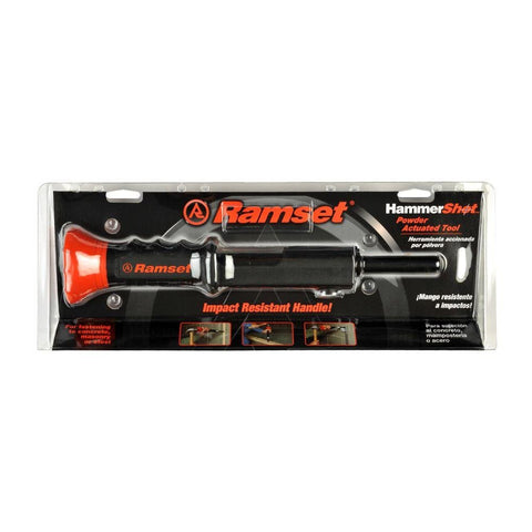 ITW Ramset HammerShot tool rear view highlights lightweight build for easy handling.