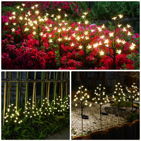 IUEECEN Solar lights outline pathways with magical glow.