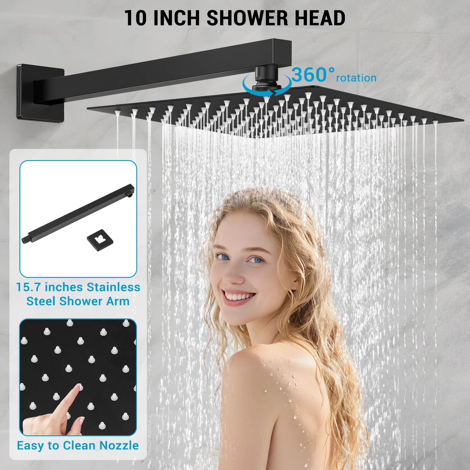 IUERASD shower hose offers flexible reach for cleaning and convenience.
