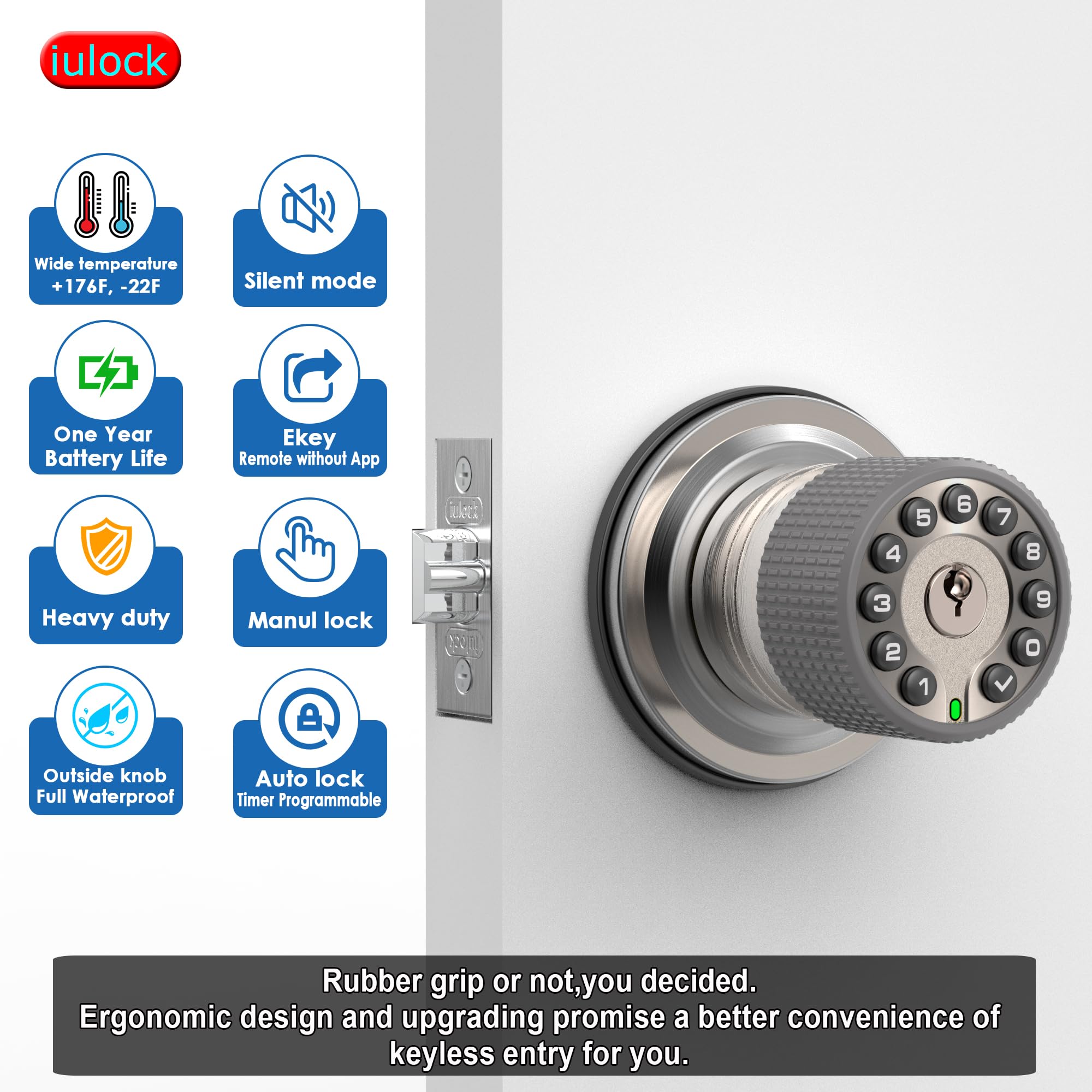 iulock keypad backlit numbers support easy operation day or night for quick access