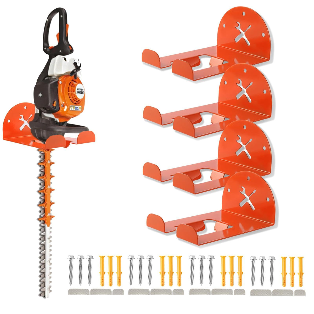 iulrtba upgraded trimmer rack wall mount secures tools neatly on the wall