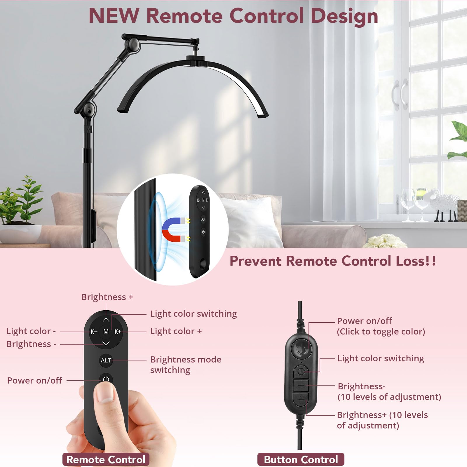 iVict Half Moon Lash Light height adjustable for comfortable work