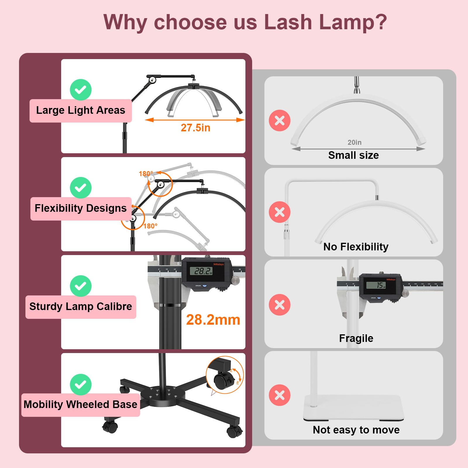 iVict Lash Light phone holder for social sharing during sessions