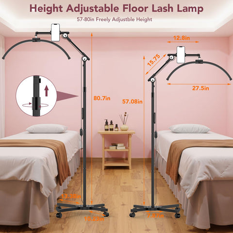iVict Lash Light remote control for easy brightness adjustments