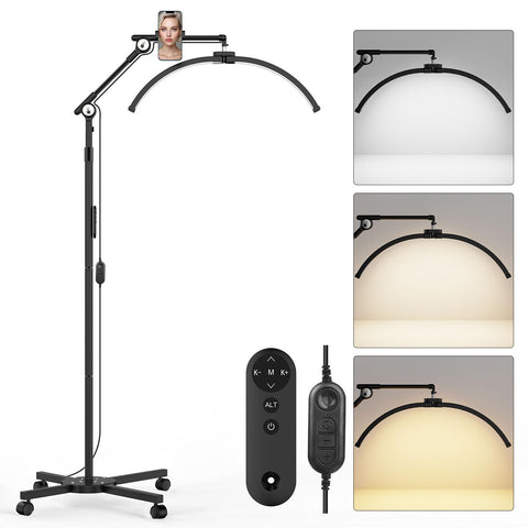 iVict Half Moon Lash Light with wide foldable head for shadow-free illumination