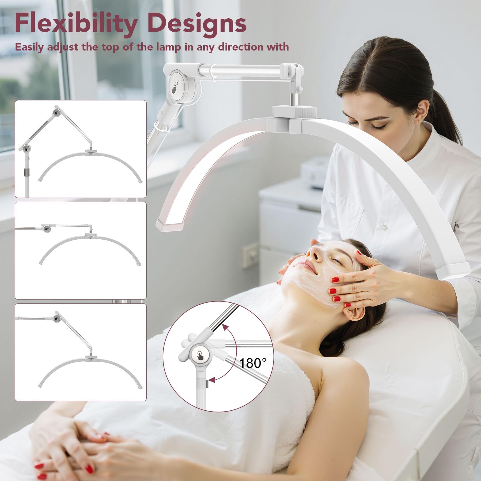iVict Half Moon Light extended height for versatile salon setups