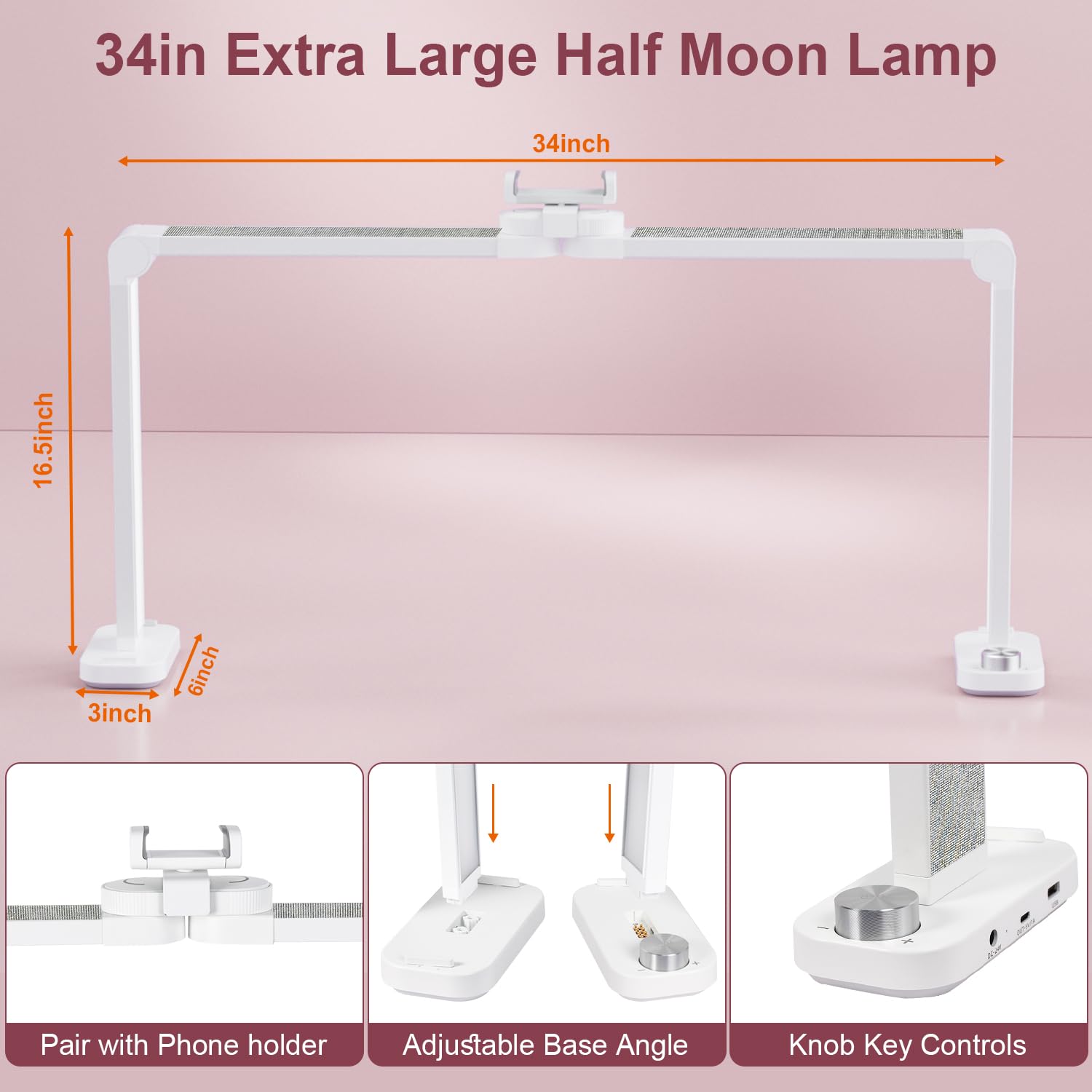 iVict Nail Desk Lamp foldable design saving space in a studio