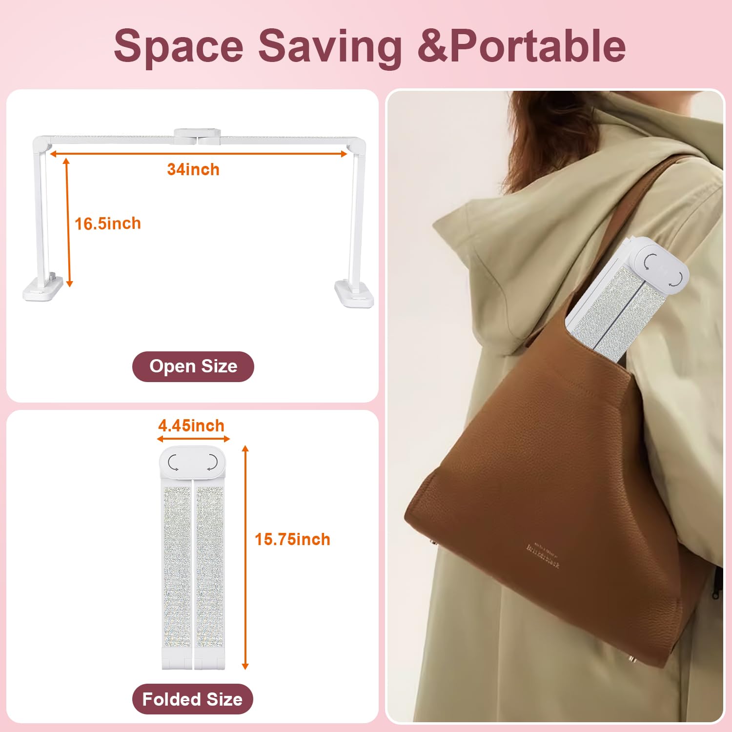 iVict Nail Lamp top phone holder enables vertical or horizontal recording