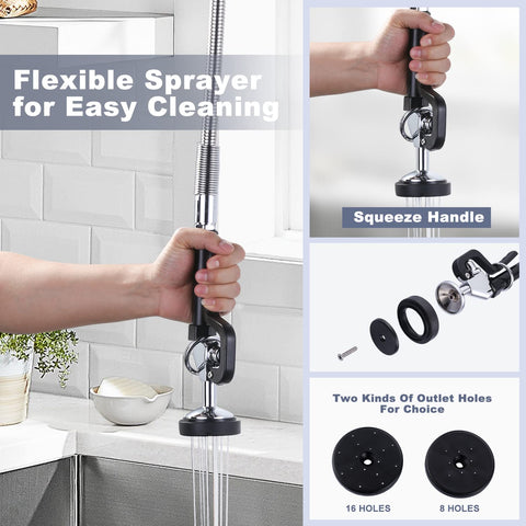 IVIGA add-on 10-inch swing spout delivering extended reach for rinsing