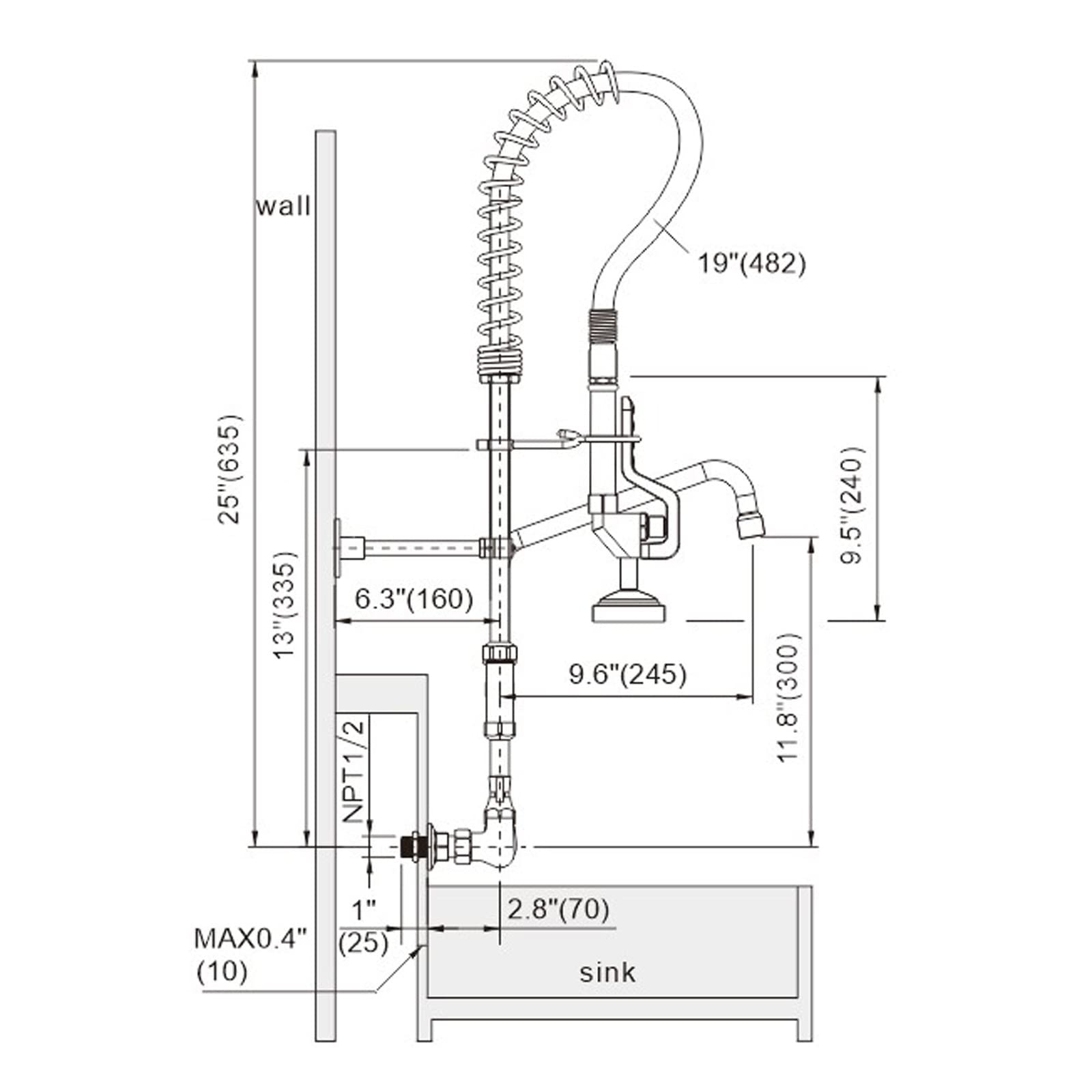 IVIGA brass and stainless construction resists rust and leaks for durability.