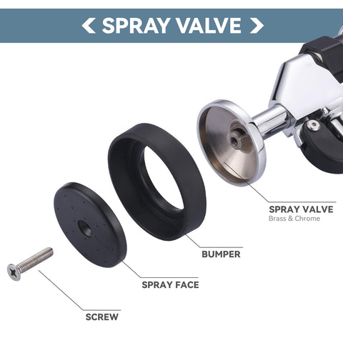 Chrome-finish exterior on black nozzle creates a sleek commercial look.