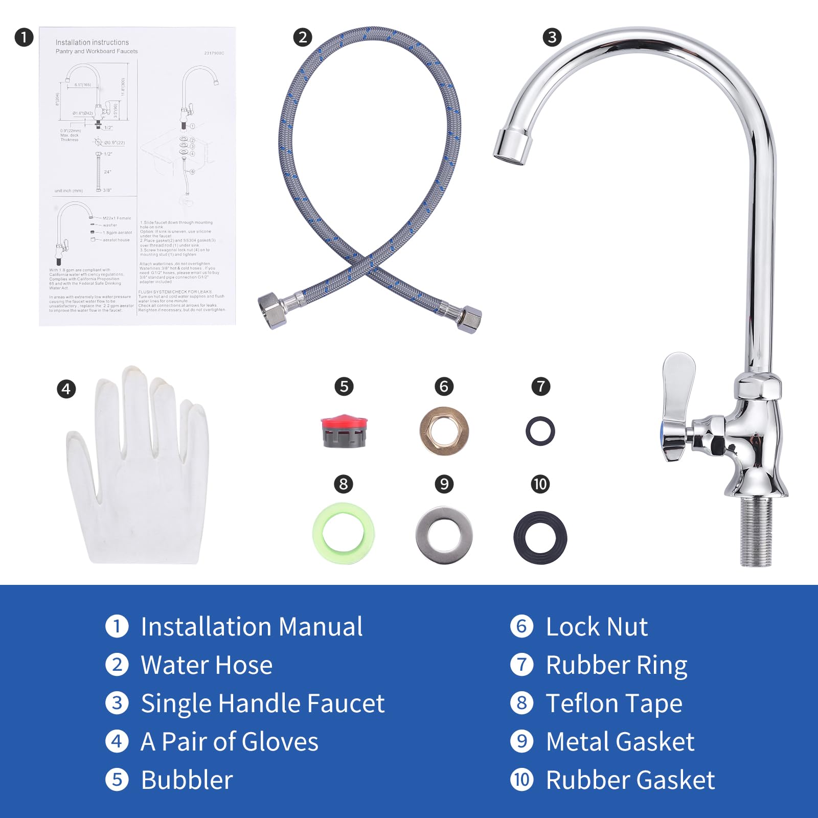 IVIGA versatile utility faucet for commercial, home, outdoor, or laundry use.
