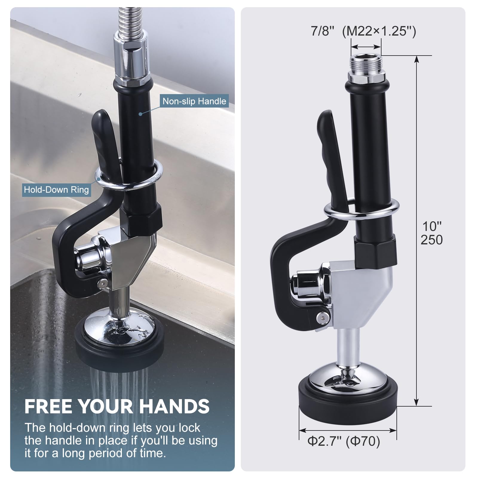 Ergonomic handle provides comfortable use during long cleaning sessions.