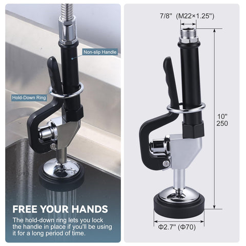 Ergonomic handle provides comfortable use during long cleaning sessions.